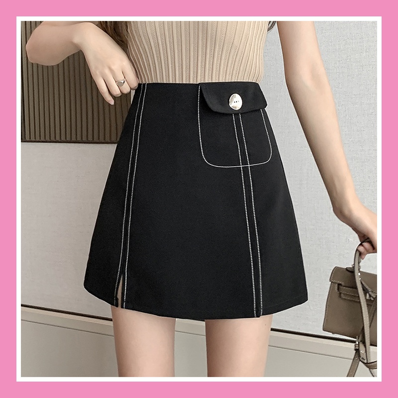 Chân váy ngắn chữ A chỉ nổi đơn giản đẹp sang trọng tôn dáng trẻ trung năng động CV09