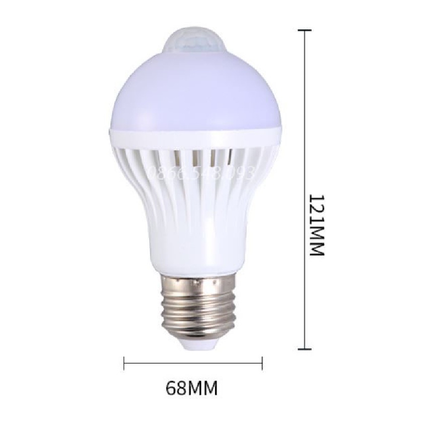 Bóng đèn cảm ứng chuyển động hồng ngoại 7W bảo hành 6 tháng