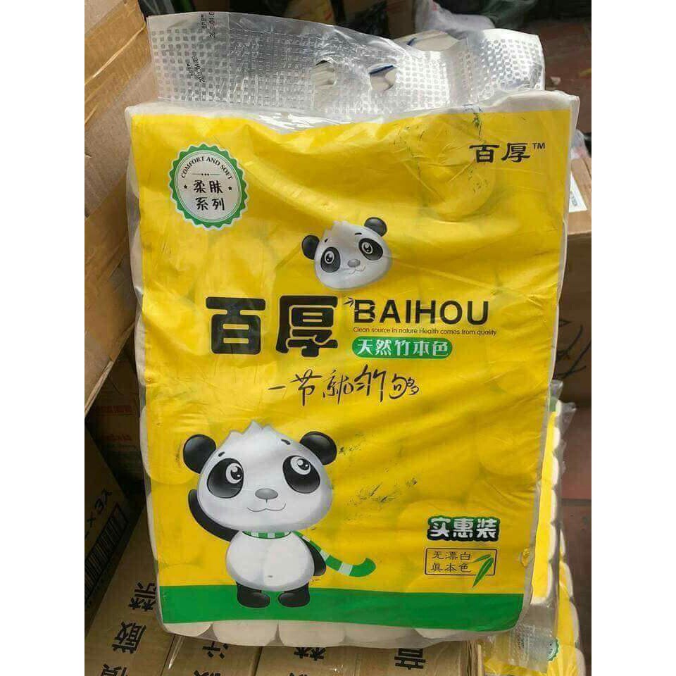 36 CUỘN GIẤY GẤU TRÚC/ 36 CUỘN GIẤY VỆ SINH BAIHOU KHÔNG LÕI