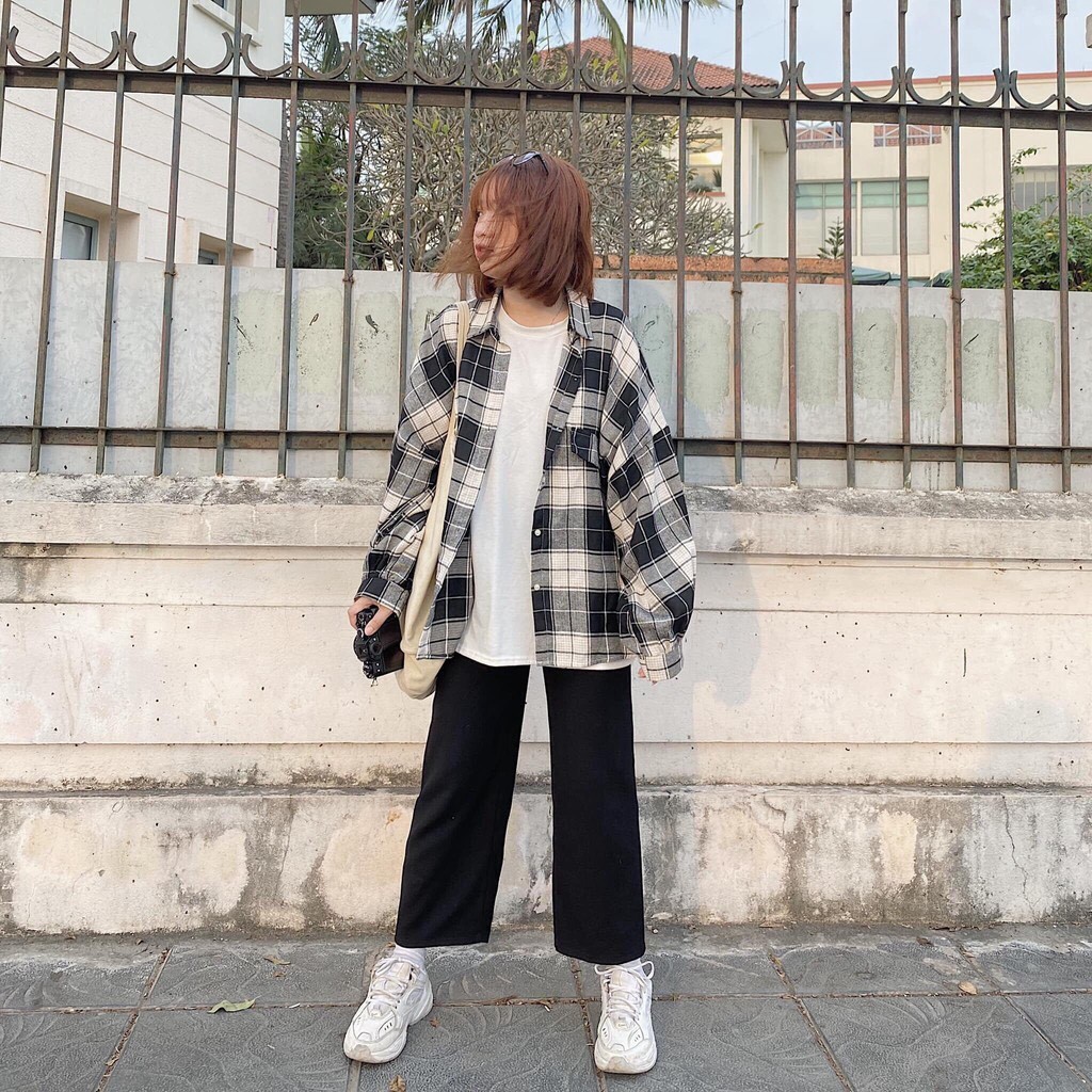 áo carro sơ mi form rộng hot chất kate mềm