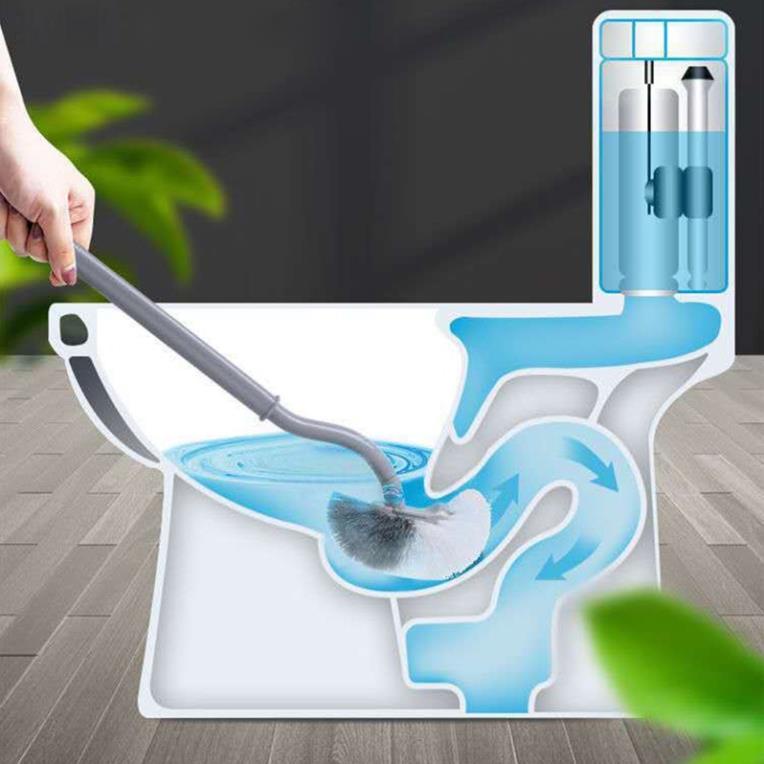 (Video Clip)  Chổi Cọ Nhà Vệ Sinh, Cây Cọ Toilet Bồn Cầu Hình Chữ S Bàn Chải Làm Sạch Góc Chết