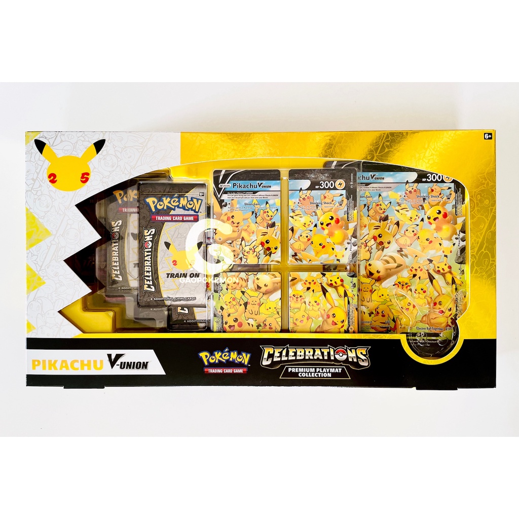 Hộp bài Pokemon TCG - Celebrations Premium Playmat Collection Pikachu V - Union
