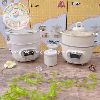 Nồi nấu cháo chậm Bear 1,6L bản quốc tế - BH chính hãng 12 tháng