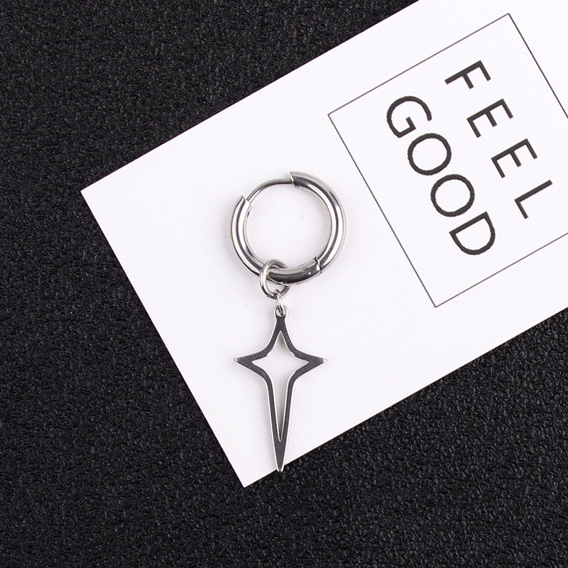 Bông Tai Thép Titan Không Gỉ Phong Cách Hip Hop yrshop