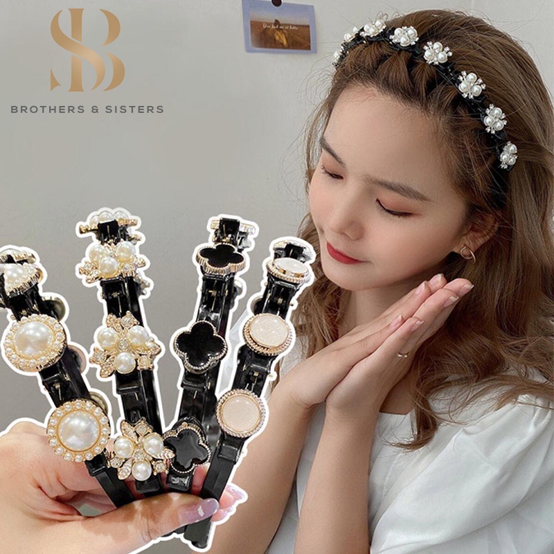 Cài tóc SUAKE đính ngọc trai giả thanh lịch thời trang Hàn Quốc phù hợp làm quà tặng sinh nhật cho bé