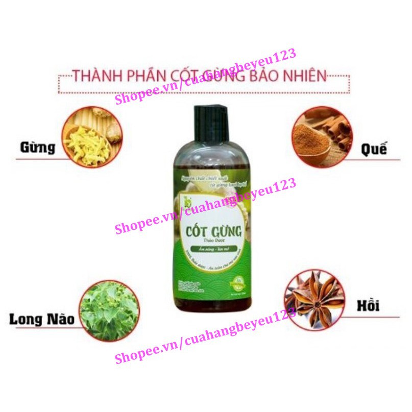 [330ml] Cốt gừng hạ thổ Bảo Nhiên - giảm mỡ giảm eo cho Mẹ sau sinh (Việt Nam)