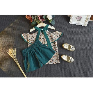 Set bộ xanh chấm bi vàng