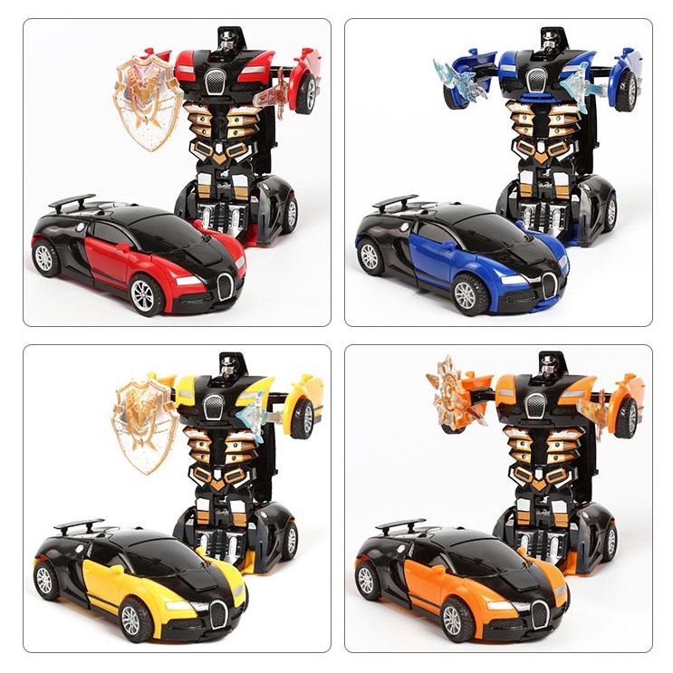 Ô Tô Biến Hình Thành Robot cho bé trai, đồ chơi biến hình Transformers không dùng pin