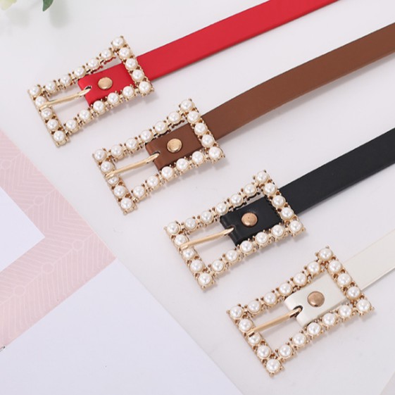 Đai lưng nịt đầm bản nhỏ mặt xinh xinh