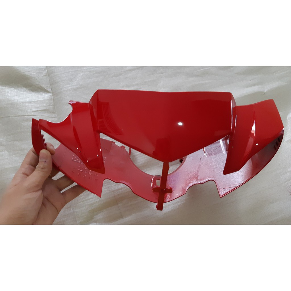 Ốp đầu trước (Nắp trước tay lái) Sirius hello đỏ