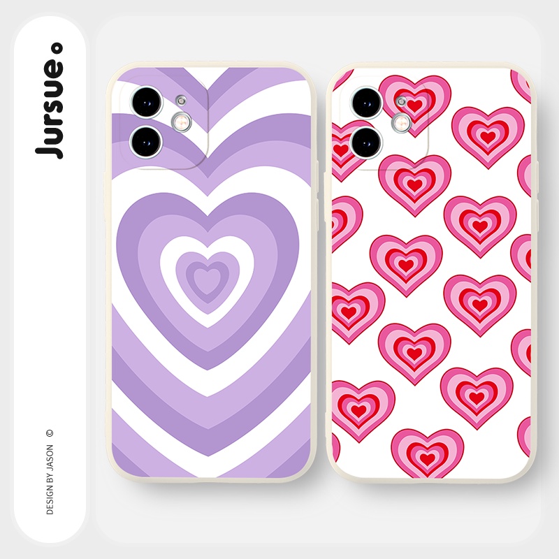 Ốp lưng JURSUE mềm hình cặp đôi dễ thương đẹp cho iPhone 13 12 11 Pro Max SE 2020 X XR XS ip 8 7 6 6S Plus kute Y81