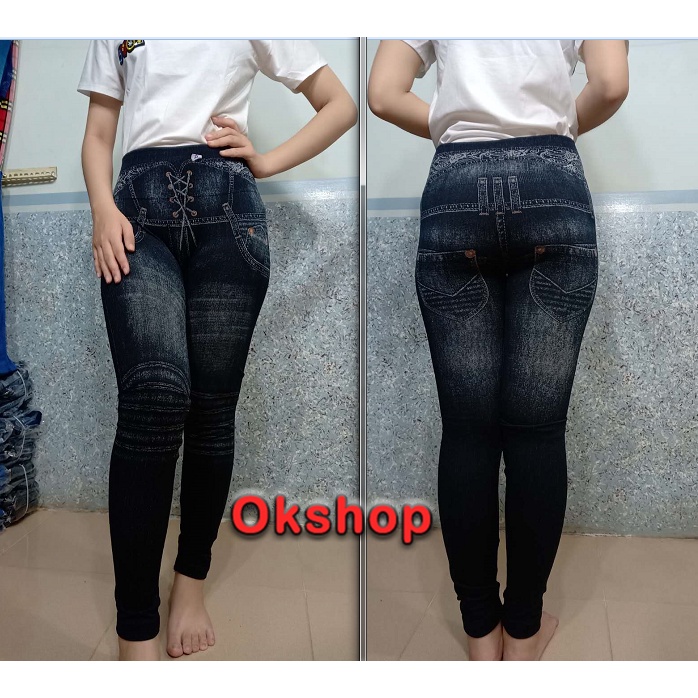 [VIP]Quần legging giả bò cạp cao siêu đẹp Quần Jean | BigBuy360 - bigbuy360.vn