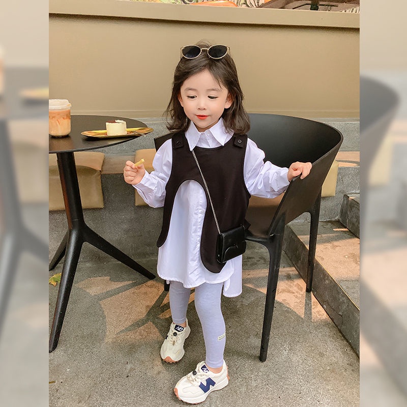 Áo Sơ Mi Tay Dài Thời Trang Hàn Quốc Xinh Xắn Cho Bé Gái