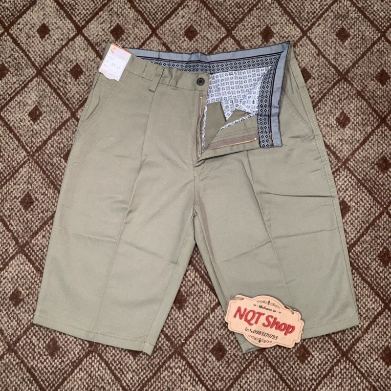 Quần Short Ngố Thô Kaki Nam Trung Niên Trung Tuổi Cao Cấp