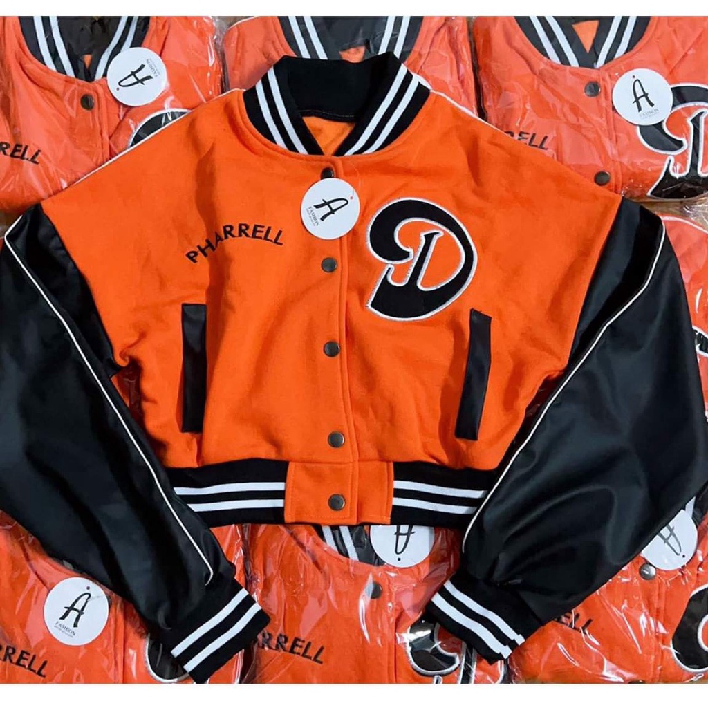 Áo Khoác Nỉ MẪU MỚI FREESHIP Không Xù Lông Màu Cam Cá Tính Chống Nắng Chống Tia UV Cực Tím Tốt Mẫu Bomber Phối Tay Da