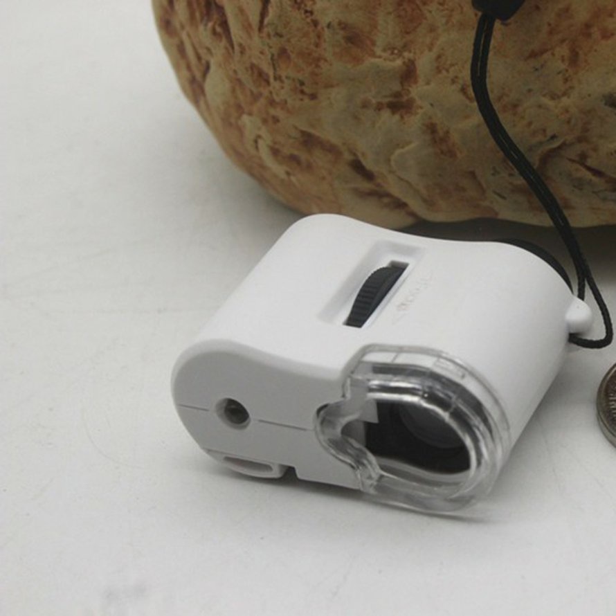 Kính lúp cầm tay 60X Kính hiển vi bỏ túi nhỏ Máy dò tiền tệ Loupe