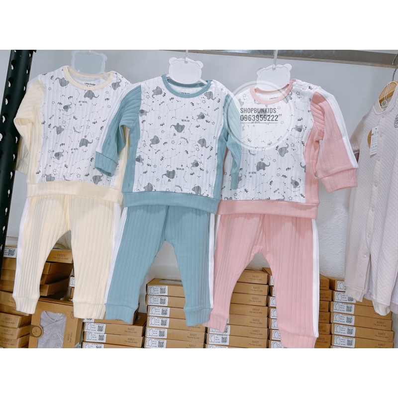 Bộ nỉ dày UALA &amp; ROGO thu đông cho bé trai bé gái 3902