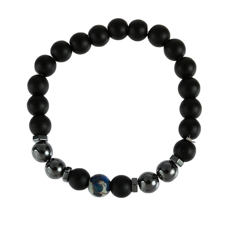 Lắc Chân Bằng Đá Obsidian Màu Đen Thời Trang Cho Nam Và Nữ|Vòng Đeo Tay Thời Trang Cá Tính