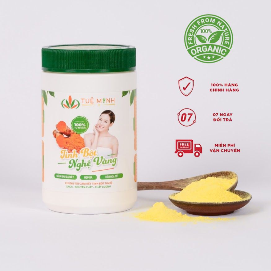 Tinh bột nghệ vàng nguyên chất Tuệ Minh cao cấp 1 hộp 0,5kg | BigBuy360 - bigbuy360.vn