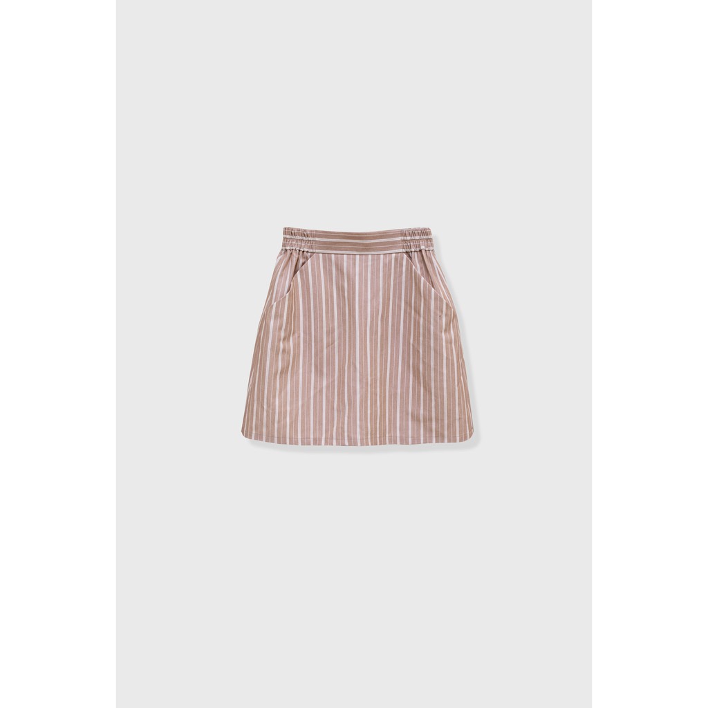 Chân váy ngắn cạp chun nữ MADELEN màu kẻ dáng chữ A | BigBuy360 - bigbuy360.vn