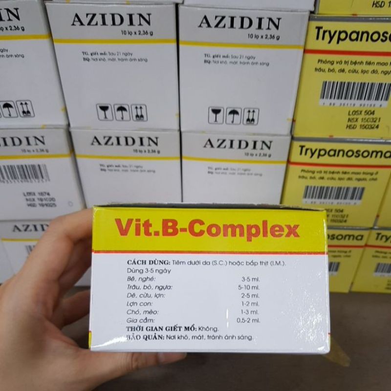 1 hôpk 50 ống 2ml vitamin bcomplex cho vật nuôi