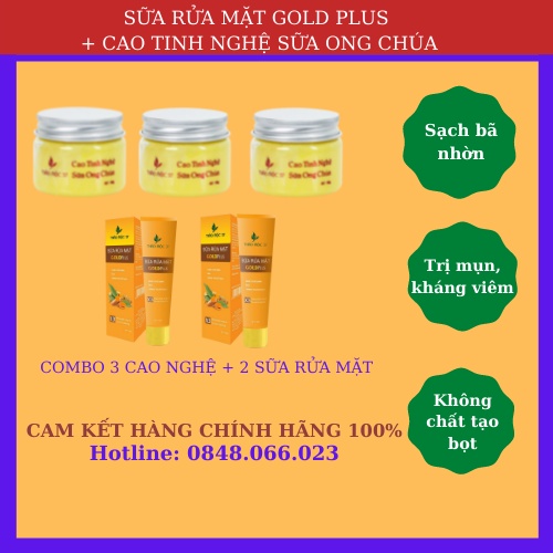 Combo 3 cao tinh nghệ + 2 sữa rửa mặt Thảo Mộc 37 FREESHIP HÀNG CHÍNH HÃNG