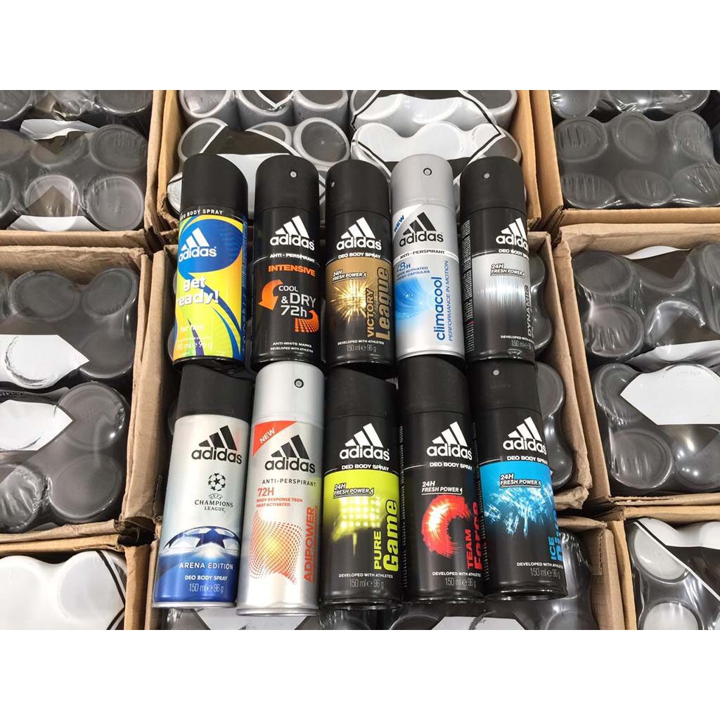 Combo 3 Chai Xịt Khử Mùi Toàn Thân Adidas 150ml Châu Âu