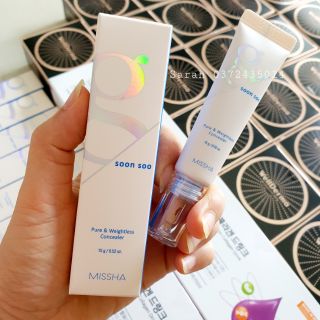 Che khuyết điểm siêu mịn Missha Soon Soo Pure &Weightless Concealer (có sẵn)