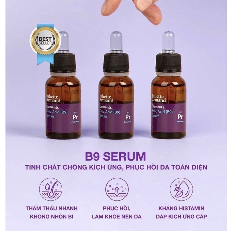 Tinh Chất Phục Hồi, Làm Dịu Da Chống Kích Ứng  Folic Acid B9 Serum Juliette Armand