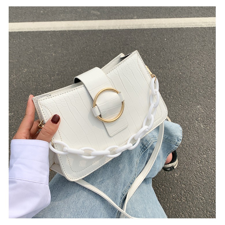 Túi đeo chéo nữ có khóa da pu dáng thuyền cong TT 32 | BigBuy360 - bigbuy360.vn