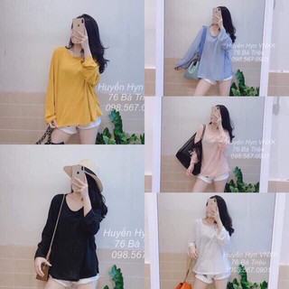 Áo Phông Nữ Dài Tay Phom Thụng