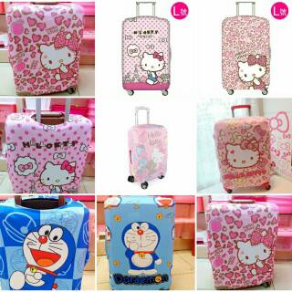 Hello Kitty Vỏ Bọc Vali 1 Mặt Bên Hình Doremon / Hello Kitty Dễ Thương