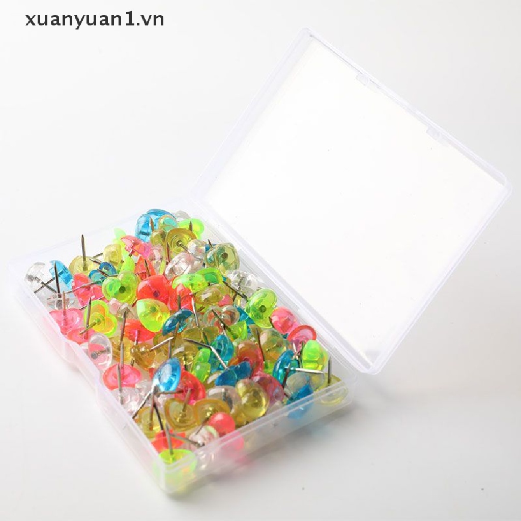 Set 50 / 100 Ghim Bấm Nhiều Màu Sắc Tiện Dụng