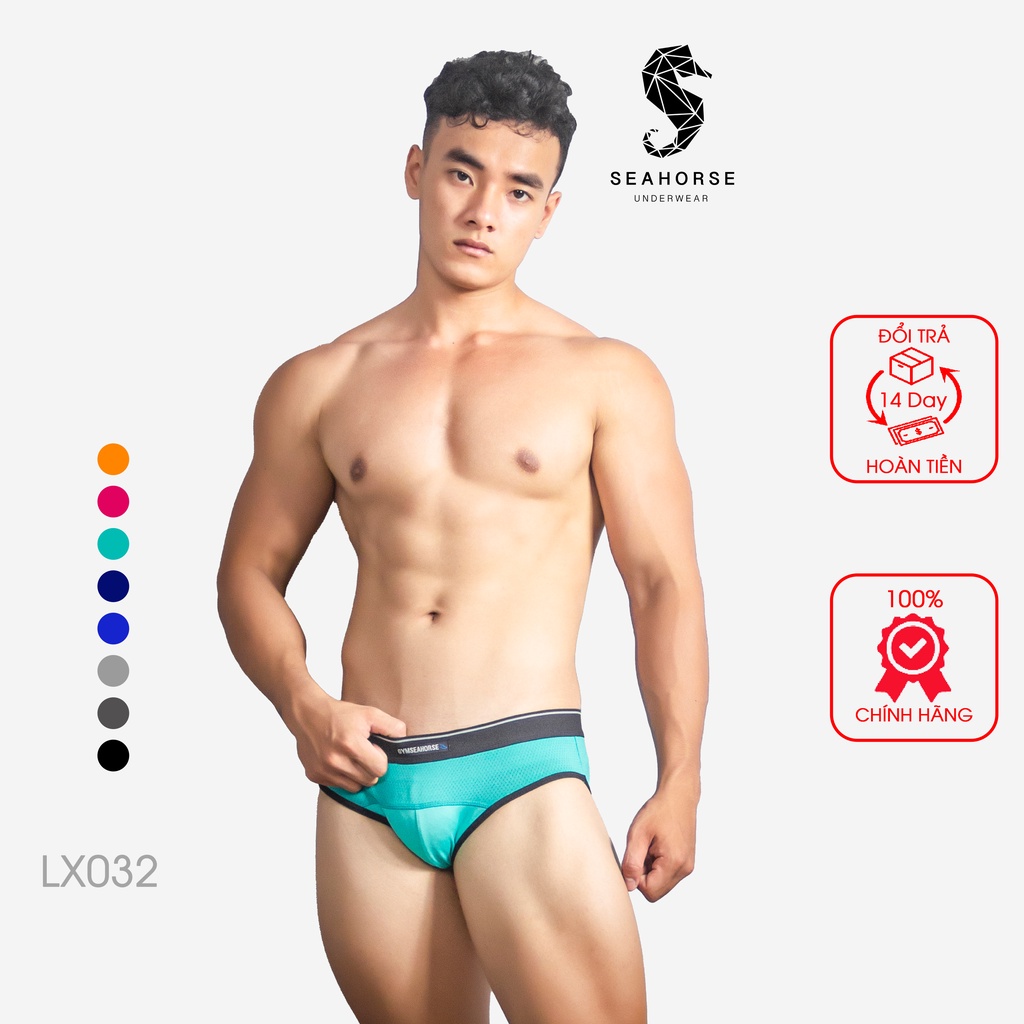COMBO 3,5,7 quần lót BRIEF nam mè lỗ kim thoáng khí LX032 SEAHORSE UNDERWEAR