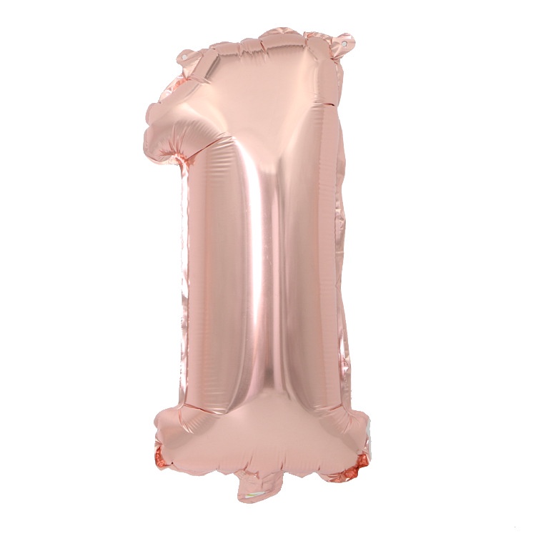 Bóng Bay Số 0-9 Màu Rose Gold Size To 32&quot; 65cm RS-01