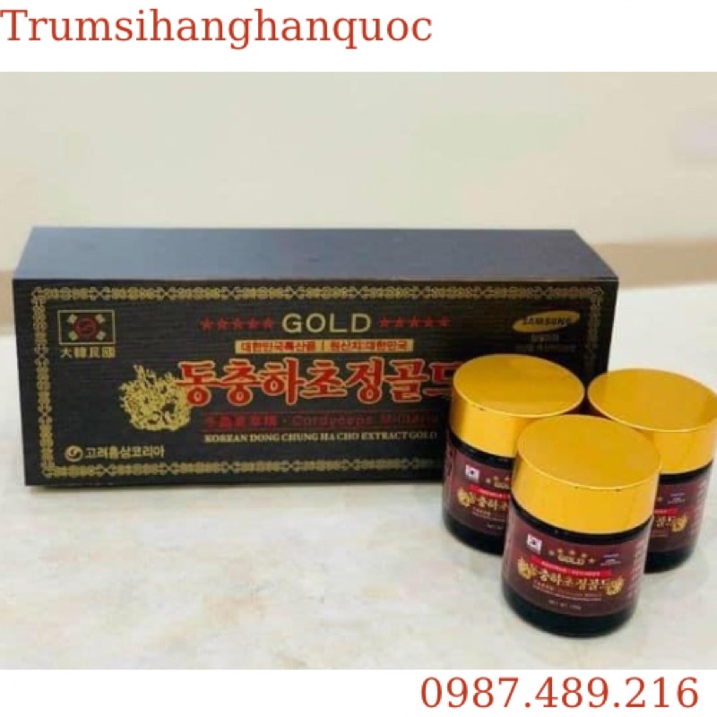 [DATE MỚI] Cao Đông Trùng Hạ Thảo GOLD Hộp Gỗ Đen 3 lọ Hàn Quốc