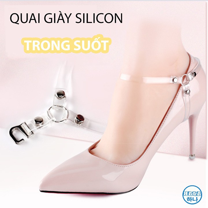 RẺ VÔ ĐỊCH Dây giày chữ Y silicon trong suốt chống rộng chống tuột gót thời trang phụ kện thay thế lót giày giảm size