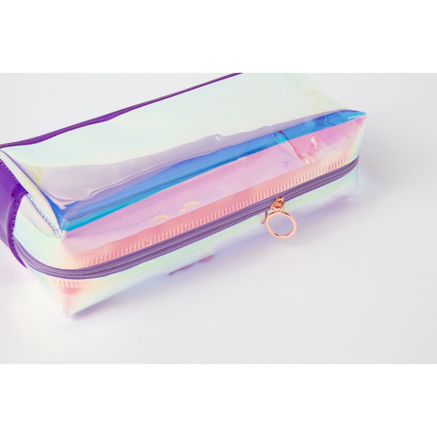 Túi Đựng Bút ARTBOX Hàn Quốc PVC Màu Tím In Hình Kỳ Lân Hologram