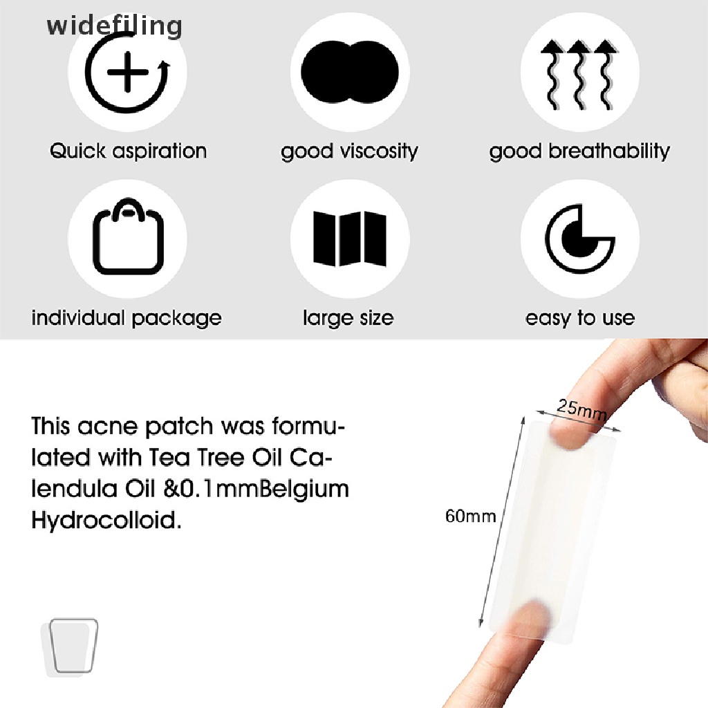 Bộ 2 Miếng Dán Kích Thước Lớn Chứa Hydrocolloid Hỗ trợ giảm mụn