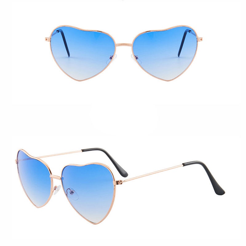 Kính Mát Gọng Kim Loại Hình Trái Tim Thời Trang