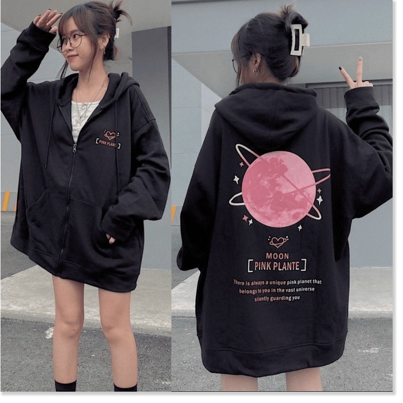Áo Khoác Hoodies Nỉ Nữ Hoạ Tiết Chữ Cùng Trái Tim Cute Phong Cách SUPER FASHION