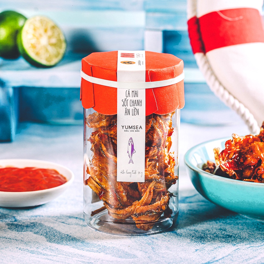 Cá mai sấy Thái ăn liền Yumsea, 65g, hũ, mẫu tobita