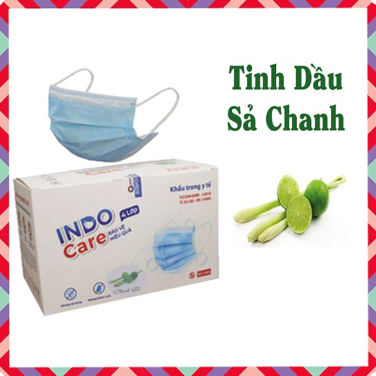 |COMBO Du Lịch 20| chiếc khẩu trang Chống Say Tàu Xe/ Khử Mùi Hơi Thở INDOCARE TINH DẦU MÙI SẢ CHANH + Nước Rửa Tay Khô