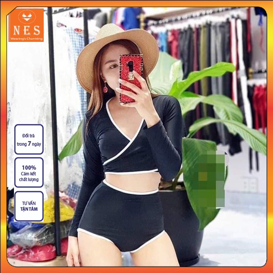 Bikini 2 mảnh dài tay quần ngắn sexy