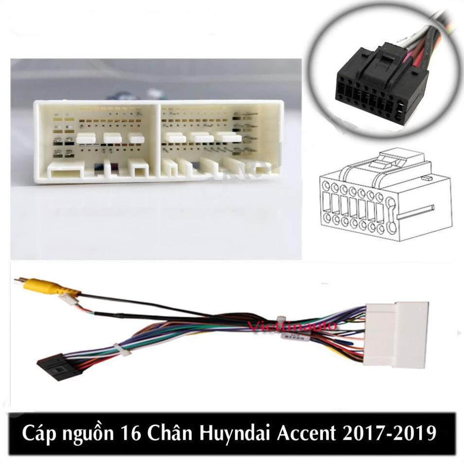 Mặt dưỡng lắp màn hình 9 In Huyndai Accent 2018 -2020 Kèm rắc nguồn