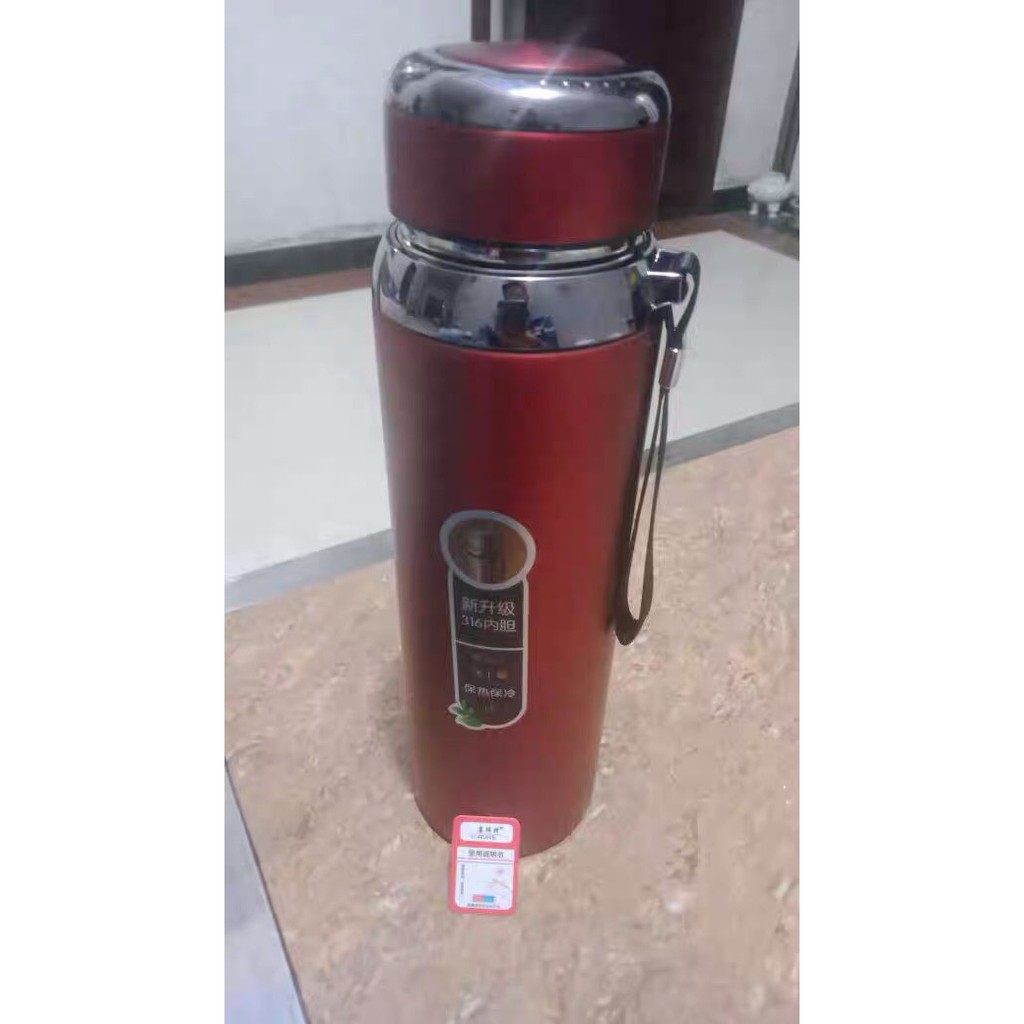 BÌNH GIỮ NHIỆT NÓNG - LẠNH lõi thép chống gỉ tráng gương, 1000ml kiểu dáng thể thao - LB16212