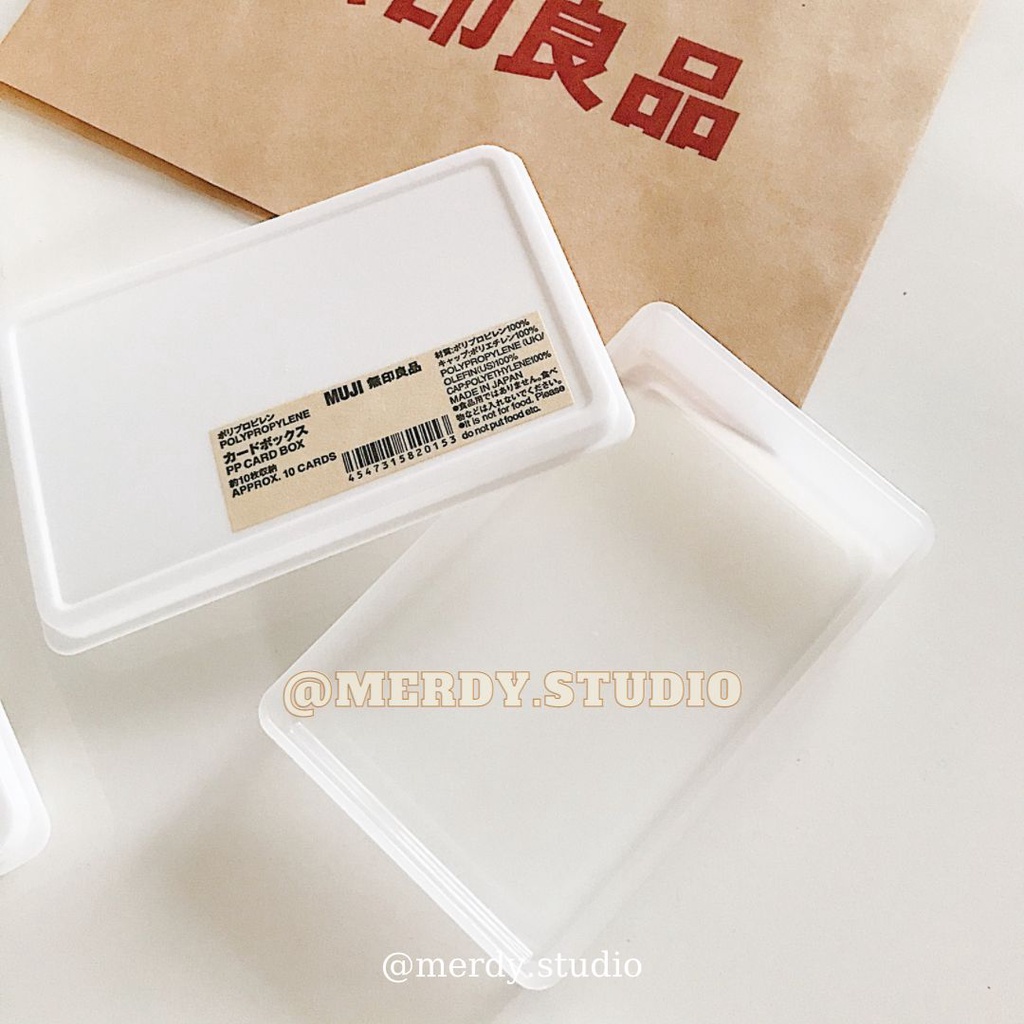 Hộp mini Muji có nắp lưu trữ card, sticker ... - chính hãng, ảnh thật, có bill