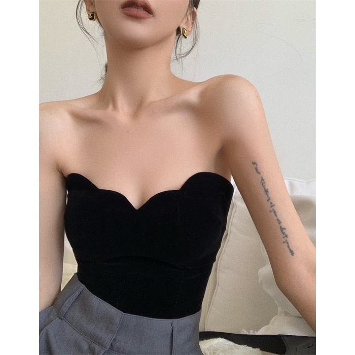 Cocory vn vintage Street Style Sexy Babes Tube Top Fashion Slim Off Shoulder Croptop | BigBuy360 - bigbuy360.vn