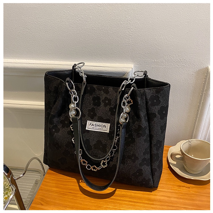 Túi tote Đeo Vai Vải canvas Thêu Họa Tiết Thời Trang Mùa Hè 2022 Có Sức Chứa Lớn Cho Nữ