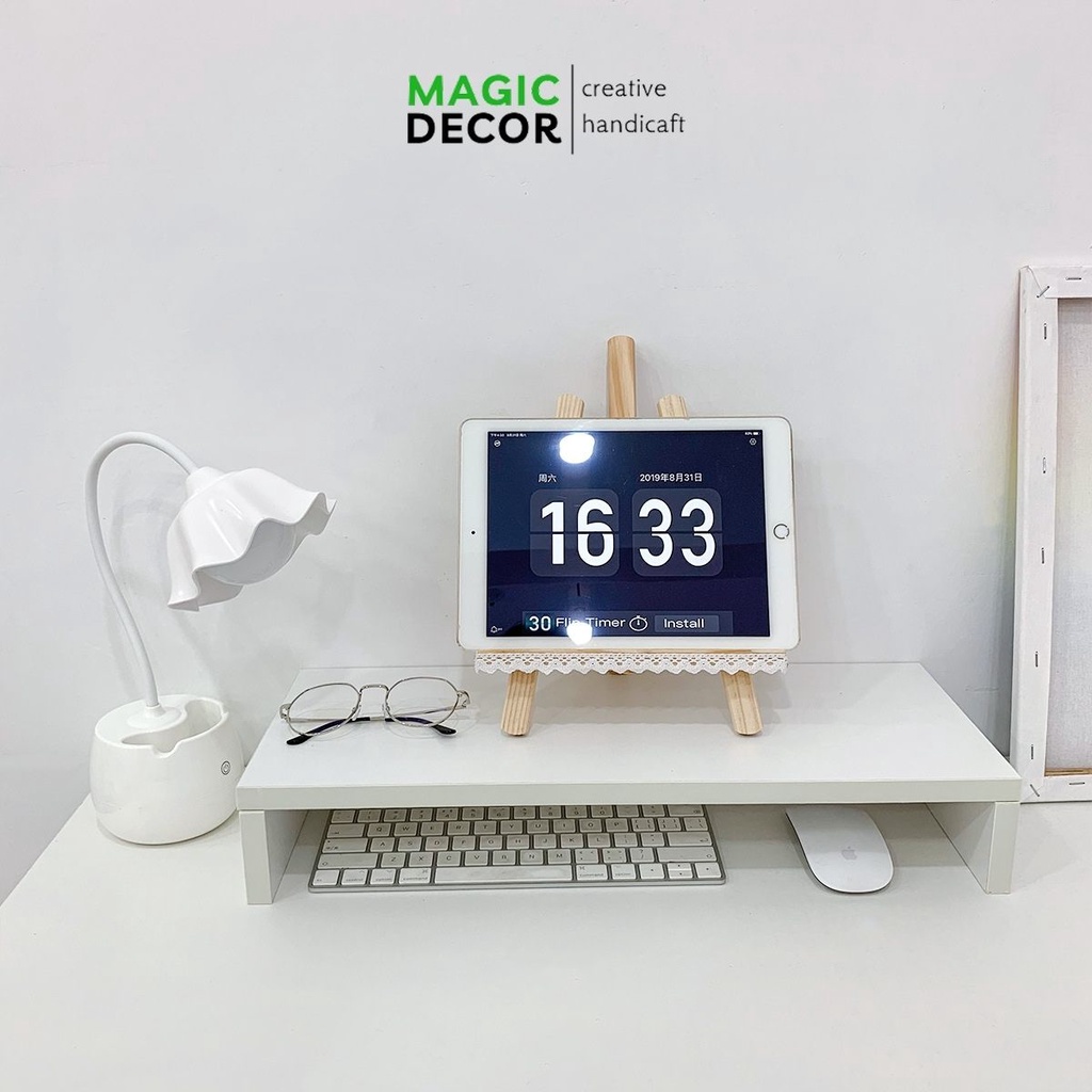 Kệ để máy tính, kệ sách để bàn mini đa năng decor trang trí bàn học MAGICDECOR